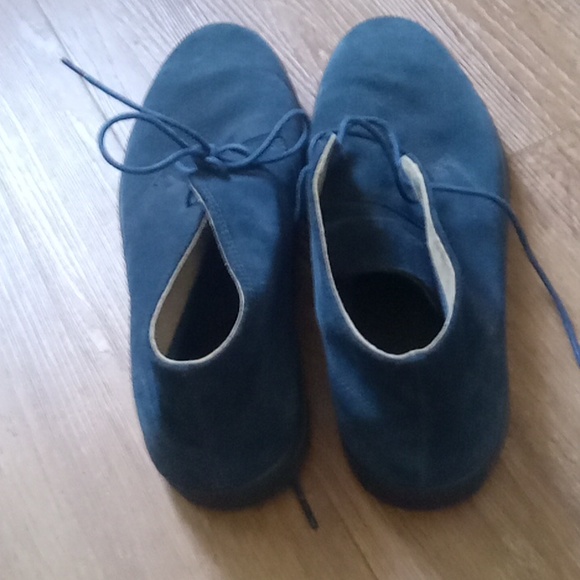 Mens navy blue desert boots - Picture 7 of 7